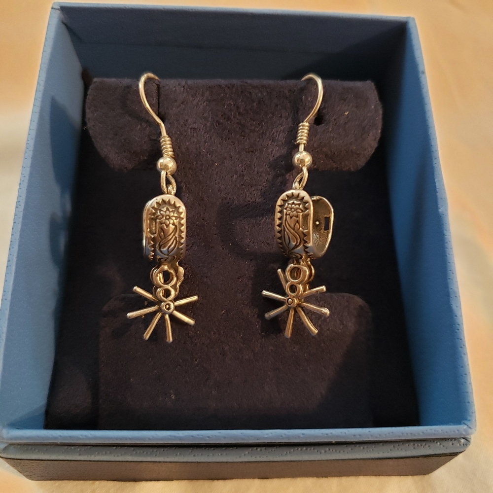 Spur Earrings  Sterling Silver 925 Handmade.